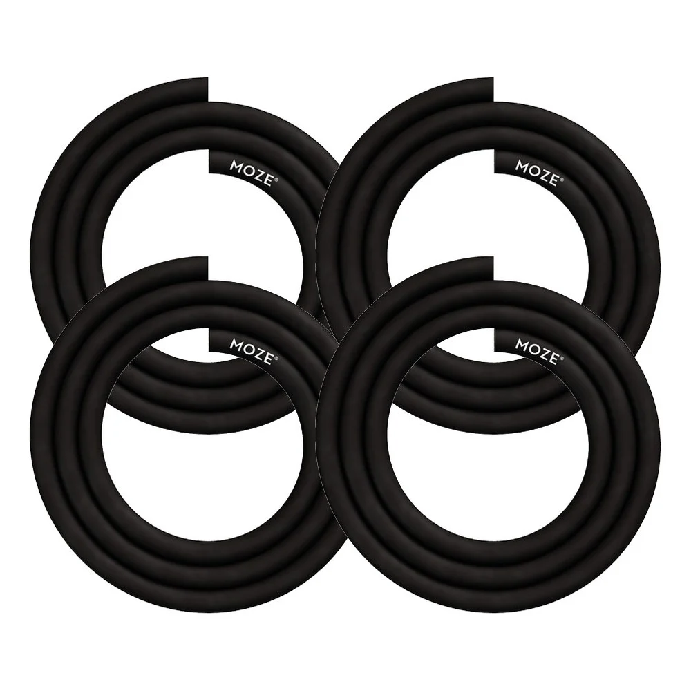 Moze Silikonschlauch Black 4er Set Shisha Schlauch