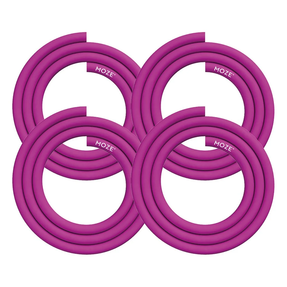 Moze Silikonschlauch Purple 4er Set Shisha Schlauch