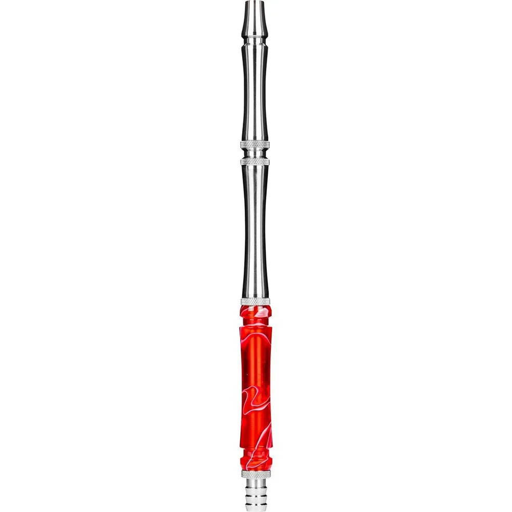 Moze Stainless Steel Mouthpiece - Wavy Red Shisha Mundstück