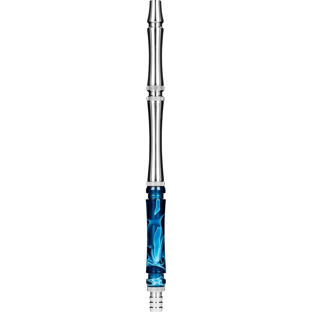 Moze Stainless Steel Mouthpiece - Wavy Blue Shisha Mundstück