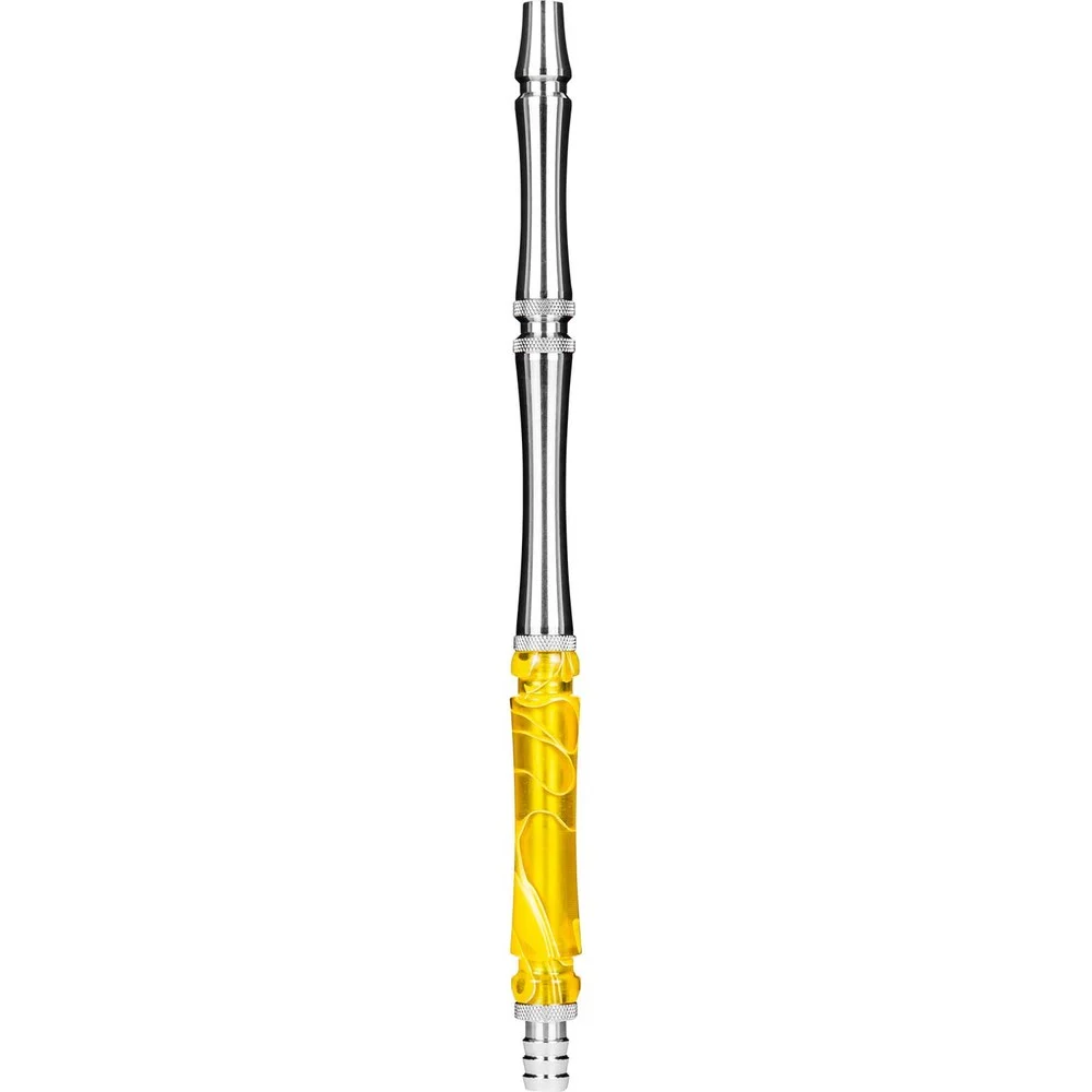 Moze Stainless Steel Mouthpiece - Wavy Yellow Shisha Mundstück